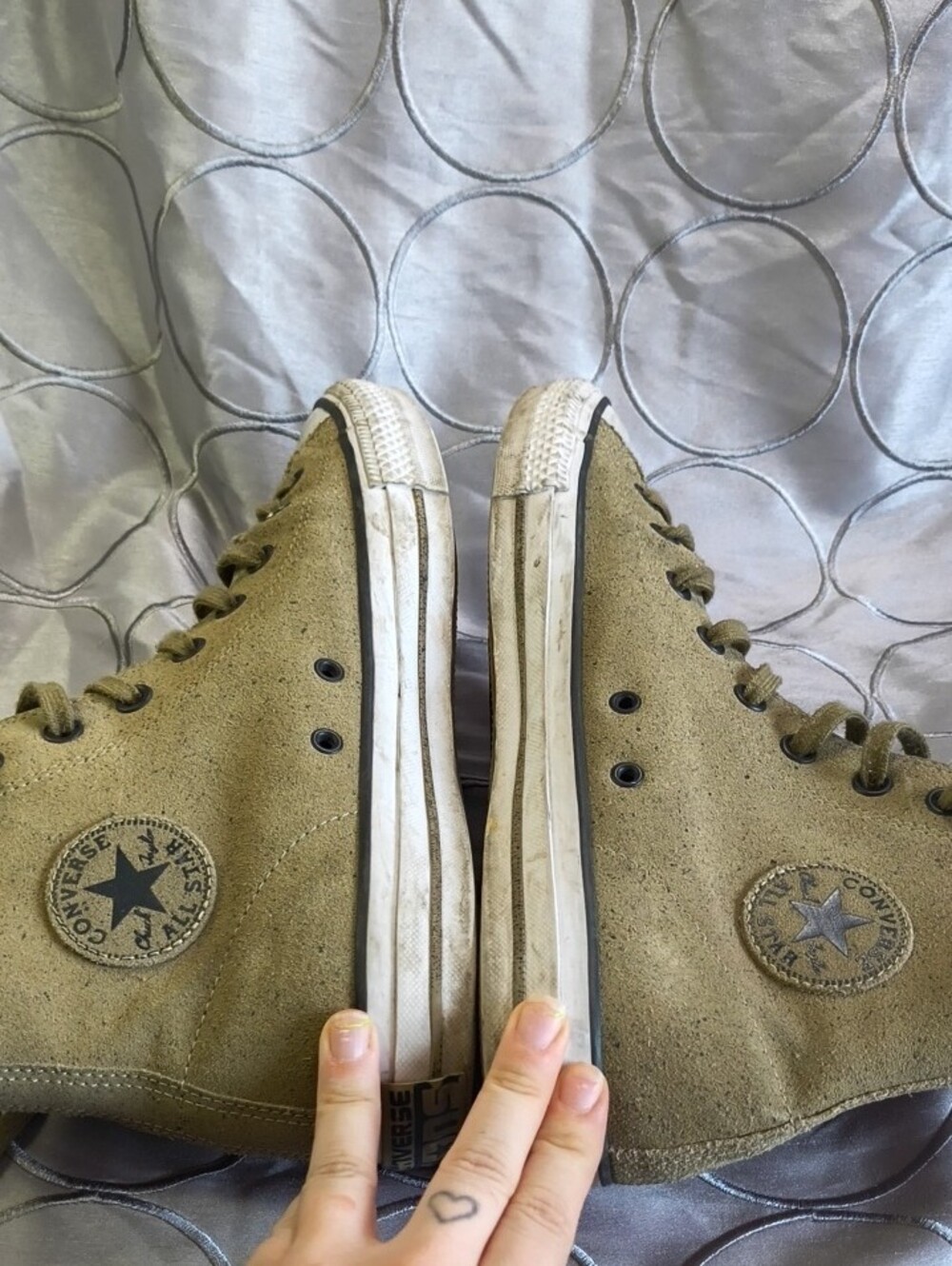 Converse Men’s High-Top Sneakers - Tan Size 11 - Picture 6 of 6